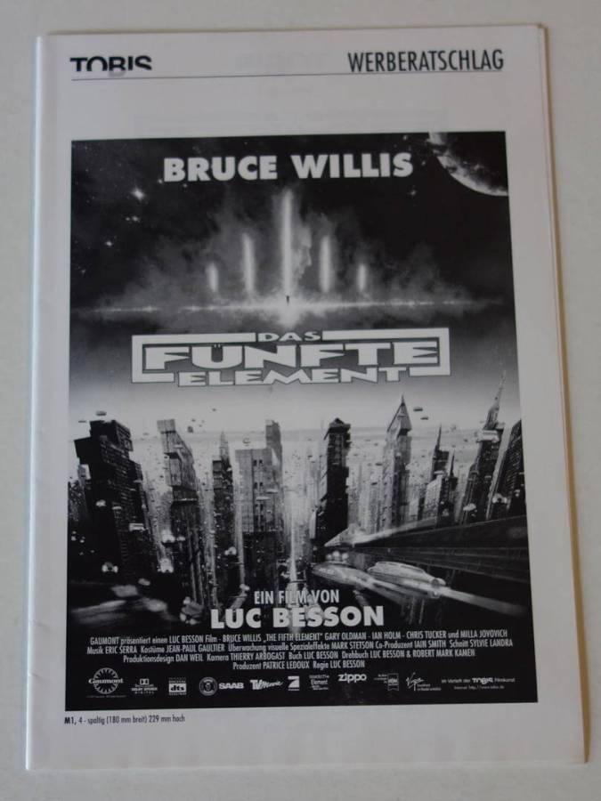 The Fifth Element original release german pressbook